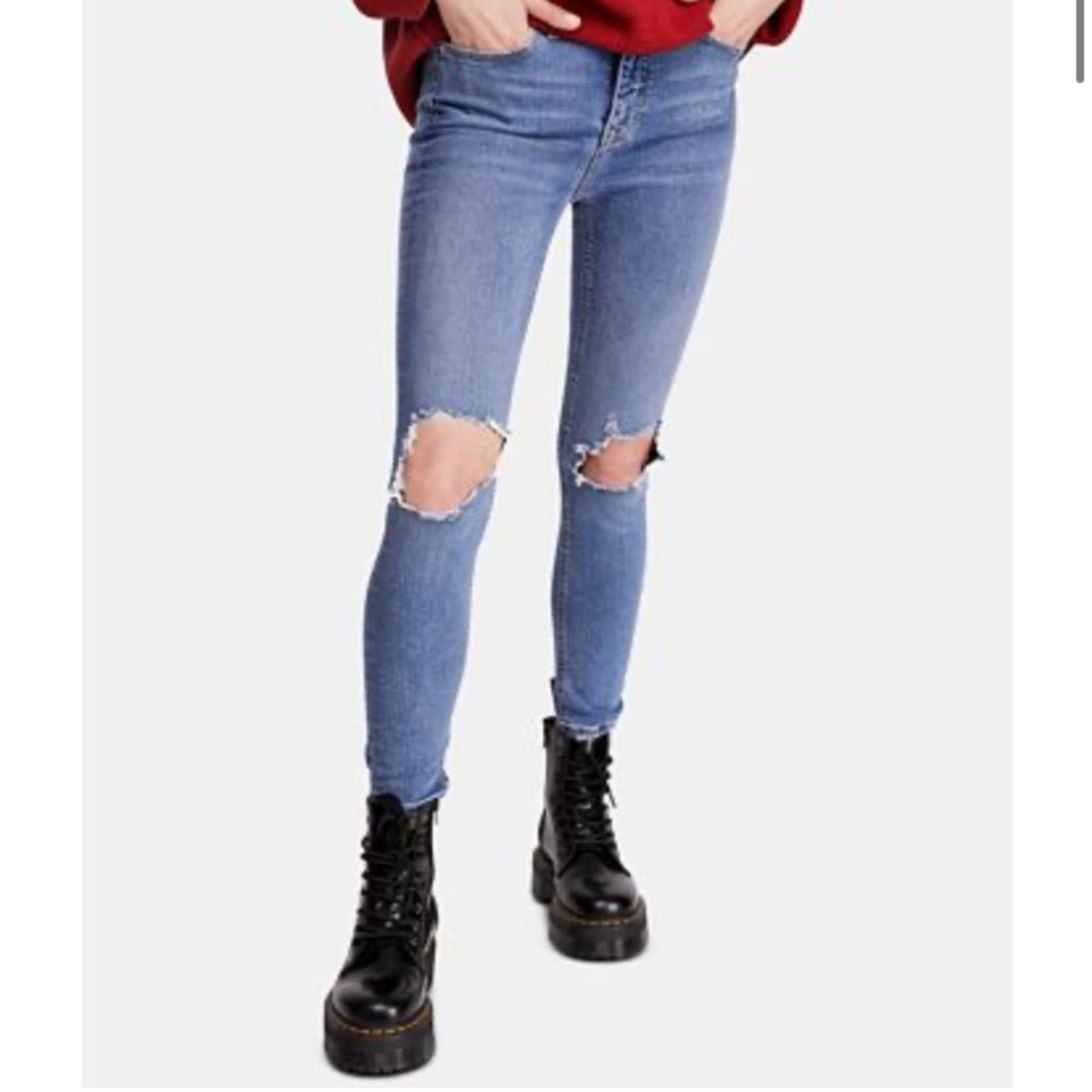 Free People high rise busted skinny jean